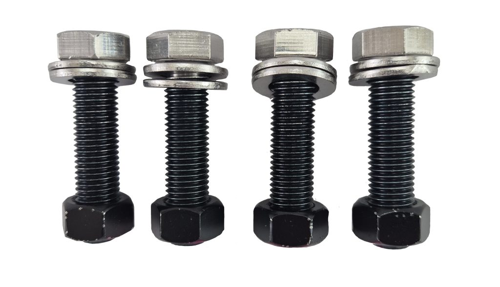 Hydromet Stainless Steel Fasteners coated in an anti-galling protectant.